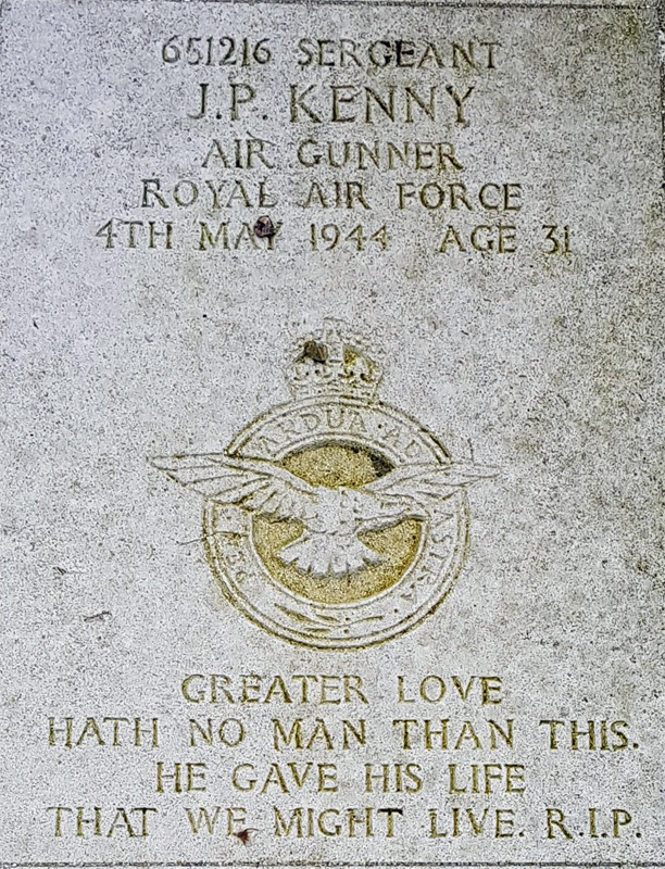 Sgt Joseph Patrick Kenny<br/><br /><br />died May 4th, 1944
